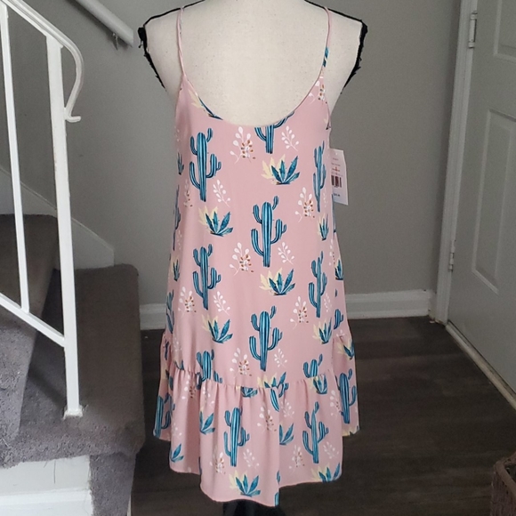 Peach Love California Pink Cactus Swing Dress - Picture 5 of 9